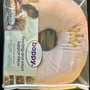 Brand New! Boppy Nursing Pillow and Positioner—Luxe Pink Princess with crown